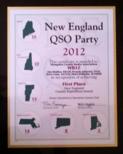 WB1Z County Hunter Award - 2012