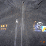 front of dark grey fleece vest