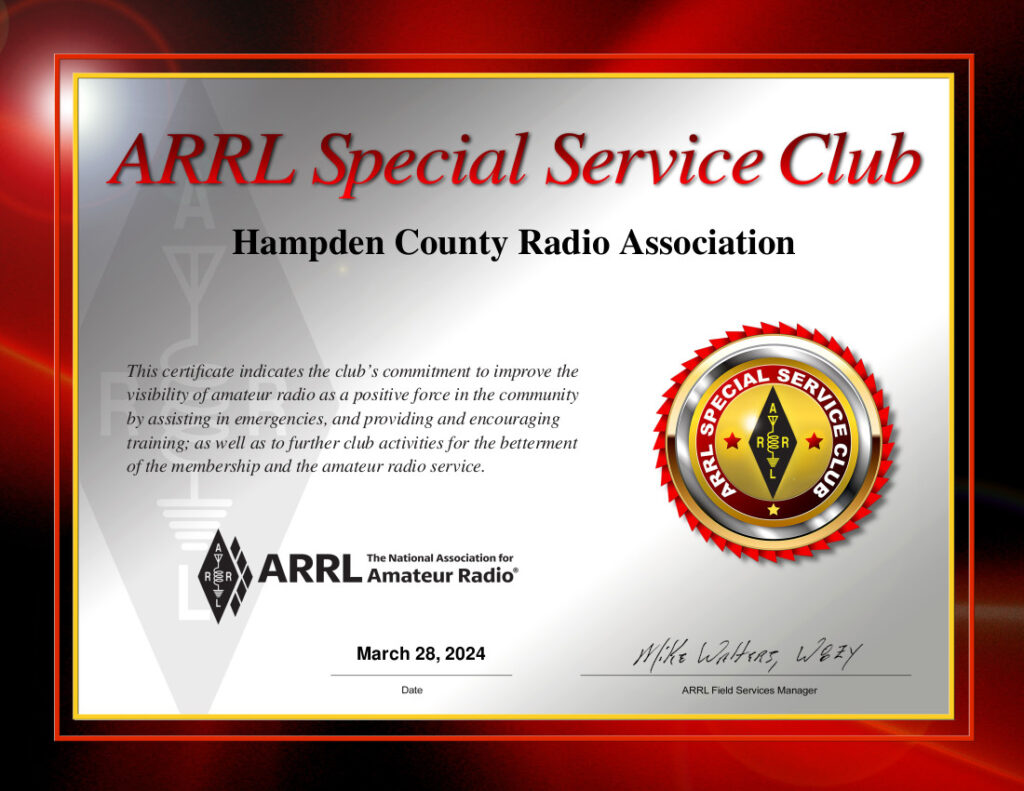ARRL Special Service Club Award